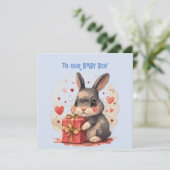 Baby Boy Valentine Karte (Stehend Vorderseite)