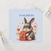 Baby Boy Valentine Karte (Vorderseite/Rückseite Beispiel)