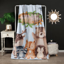 Baby Boy Vintage Niedliche Tiere Blanket