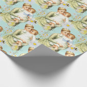Baby Boy Vintage Packpapier. Geschenkpapier (Ecke)