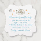 Baby Boy wir können Babydusche frühzeitig abwarten Geschenkanhänger (Vorderseite)