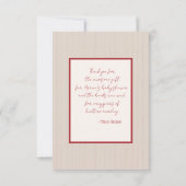 Baby Boy Woodland Animal Flat Thank You Card Dankeskarte (Rückseite)