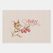 Baby Boy Woodland Animal Shower Geschenkpapier Set (Vorderseite 3)