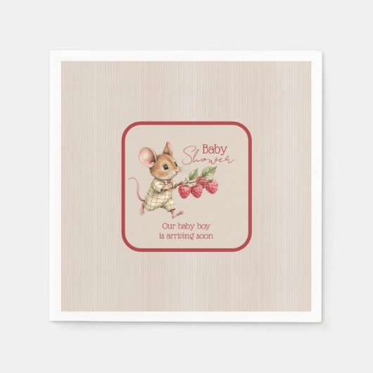 Baby Boy Woodland Animal Shower Serviette (Vorderseite)