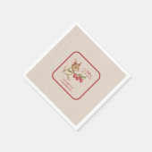 Baby Boy Woodland Animal Shower Serviette (Ecke)