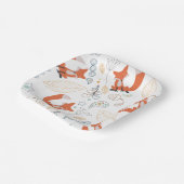 Baby Boy Woodland Creatures Fox Acorns Kinderdusch Pappteller (Gewinkelt)