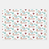 Baby Boy Wrapping Paper Flat Sheet Set 3 Geschenkpapier Set (Vorderseite 3)