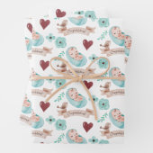 Baby Boy Wrapping Paper Flat Sheet Set 3 Geschenkpapier Set (Beispiel)
