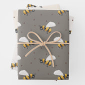 Baby Boy Yellow and Black Bees Geschenkpapier Set (Beispiel)