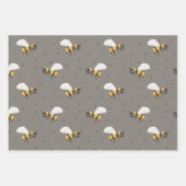 Baby Boy Yellow and Black Bees Geschenkpapier Set (Vorderseite)