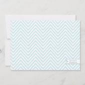 Baby Boy Zigzag Blue 5 Foto Geburtsankündigung Ankündigung (Rückseite)