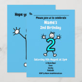 Baby Boy Zweite Geburtstagsparty Einladung (Vorne/Hinten)