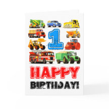 Baby Boy's Big Trucks 1. Geburtstag