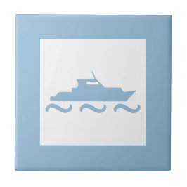 Baby Boy's Blue Boat Fliese