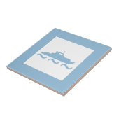 Baby Boy's Blue Boat Fliese (Seite)