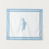 Baby Boy's Blue Boat Wandteppich (Vorderseite (Horizontal))