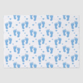 Baby Boys Blue Füß Papierpapier Seidenpapier (Vorderseite)