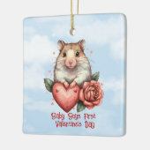 Baby Boys Erster Valentinstag Keramikornament (Links)