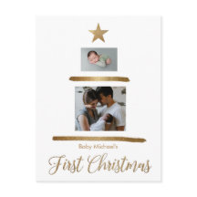 Baby Boy's First Christmas Fotos Holiday Tree