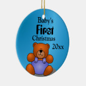 Baby Boy's First Christmas Keramik Ornament (Rechts)