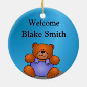 Baby Boy's First Christmas Keramik Ornament (Hinten)