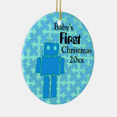 Baby Boy's First Christmas Keramik Ornament (Rechts)
