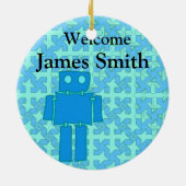 Baby Boy's First Christmas Keramik Ornament (Hinten)