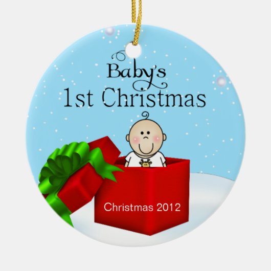 Baby Boy's First Christmas Ornament (Vorne)
