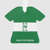 Baby Boy's First Christmas Ornament (Vorderseite)