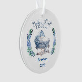 Baby Boy's First Christmas Ornament (Vorderseite)