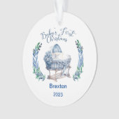 Baby Boy's First Christmas Ornament (Vorderseite)