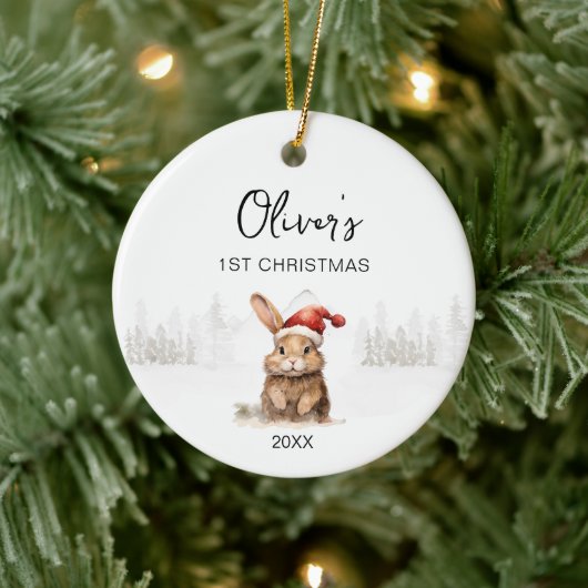 Baby Boy's First Christmas Ornament 2023 modern (Baum)