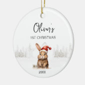 Baby Boy's First Christmas Ornament 2023 modern (Links)