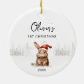 Baby Boy's First Christmas Ornament 2023 modern (Hinten)