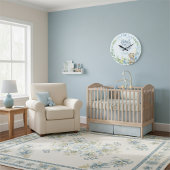 Baby Boy's First Christmas Personalisiert Name Fot Große Wanduhr