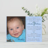 Baby Boys Foto Einladung zur Feier (Stehend Vorderseite)