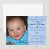 Baby Boys Foto Einladung zur Feier (Vorne/Hinten)