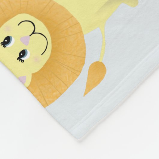 Baby Boys Niedlich Blue Jungle Safari Milestone Fleecedecke (Ecke)