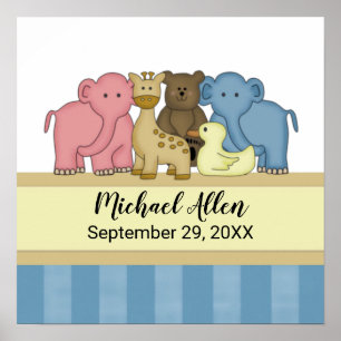 Baby Boy's Personalisiert Name Kinderzimmer Poster