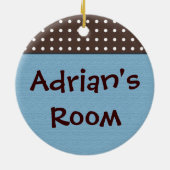 Baby Boy's Room Blue Türhänger Keramik Ornament (Hinten)