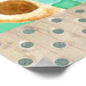 Baby Boys Room Monogram Teddy Bären Poster (Ecke)