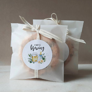 Baby Brauerei Grün Baby Shower Favor Runder Aufkleber