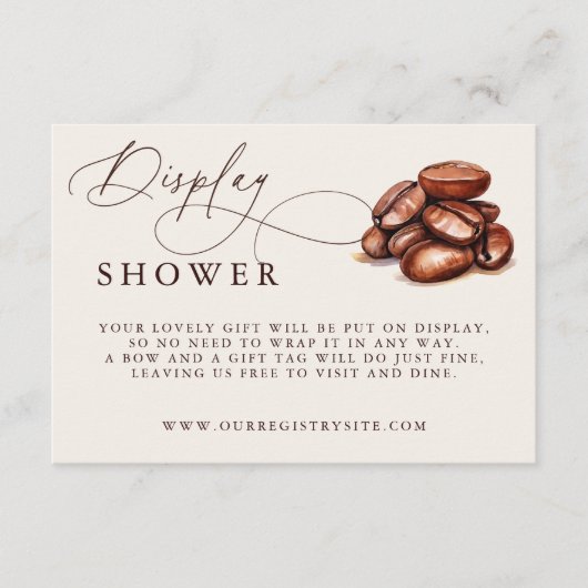 Baby Braut Baby Duschdusche Begleitkarte (Vorderseite)