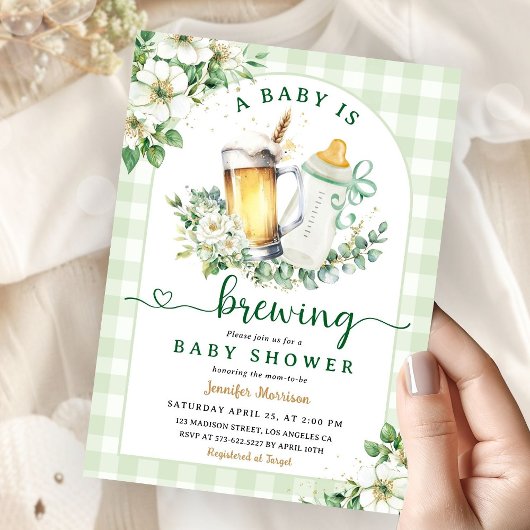 Baby braut Baby Duwer Beer Gender Neutral Einladung