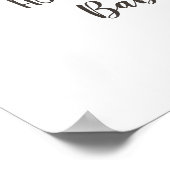 Baby Braut Baby Shower Girl Beer Begrüßungszeichen Poster (Ecke)