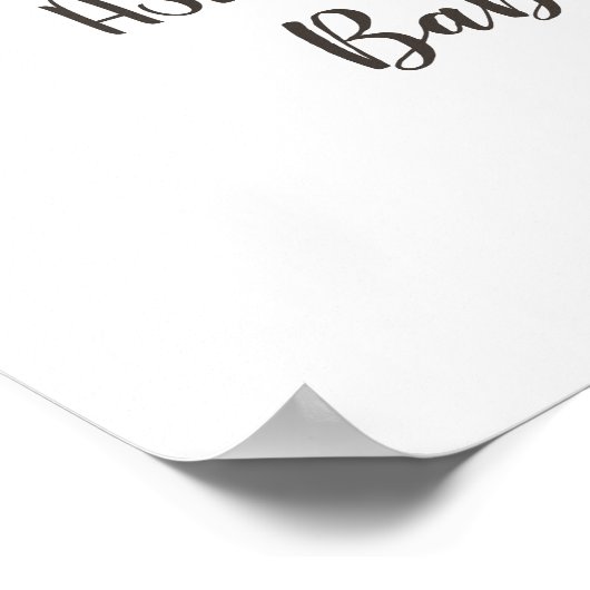 Baby Braut Baby Shower Party Begrüßungszeichen Poster (Ecke)