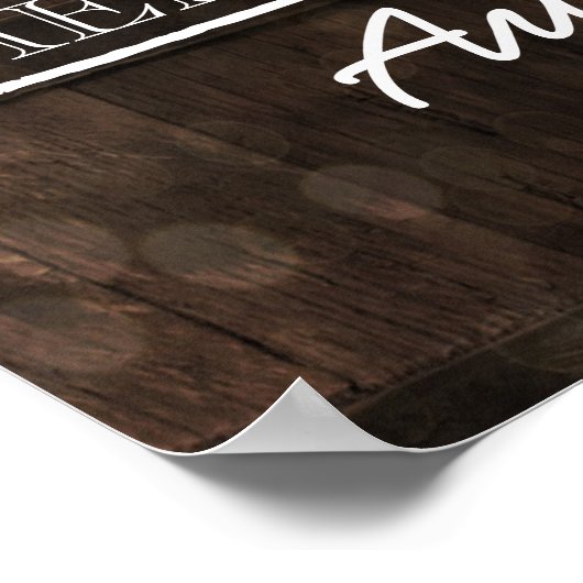 Baby Braut Babydusche Begrüßung Poster (Ecke)