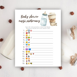 Baby braut Babydusche Emoji Bilderspiel