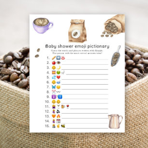 Baby braut Babydusche Emoji Bilderspiel