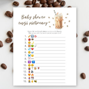 Baby braut Babydusche Emoji Bilderspiel